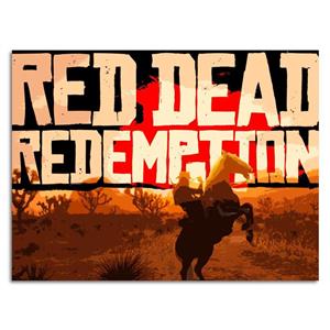 تابلو عکس اتاق گیمینگ با تم رد دد (افقی) Red Dead-029