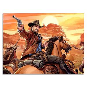 تابلو عکس اتاق گیمینگ با تم رد دد (افقی) Red Dead-019