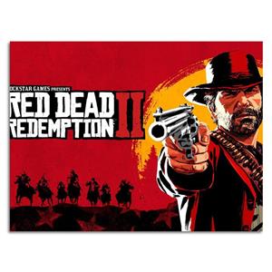 تابلو عکس اتاق گیمینگ با تم رد دد (افقی) Red Dead-012