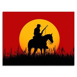 تابلو عکس اتاق گیمینگ با تم رد دد (افقی) Red Dead-078