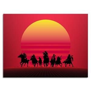 تابلو عکس اتاق گیمینگ با تم رد دد (افقی) Red Dead-075