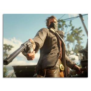 تابلو عکس اتاق گیمینگ با تم رد دد (افقی) Red Dead-054