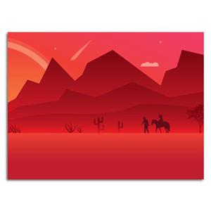 تابلو عکس اتاق گیمینگ با تم رد دد (افقی) Red Dead-049