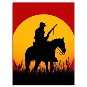 تابلو عکس اتاق گیمینگ با تم رد دد (عمودی) Red Dead-133