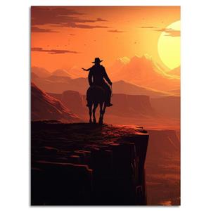تابلو عکس اتاق گیمینگ با تم رد دد (عمودی) Red Dead-126
