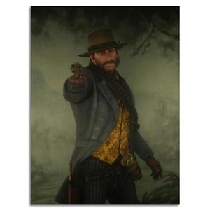 تابلو عکس اتاق گیمینگ با تم رد دد (عمودی) Red Dead-113