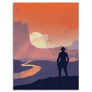 تابلو عکس اتاق گیمینگ با تم رد دد (عمودی) Red Dead-107