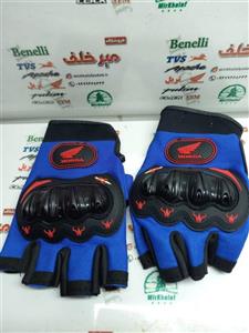 دستکش نیمه انگشتی حرفه ای پروتکشن دار (ضربه گیر) اسپرت مدل هوندا 