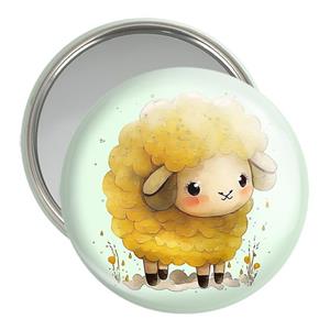 آینه جیبی خندالو طرح گوسفند بامزه مدل تاشو کد 29355