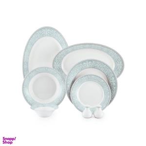 سرویس غذاخوری 35 پارچه چینی زرین ایران مدل شهرزاد ورونا درجه 3