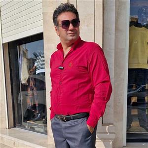 پیراهن قواره کشی ساده مردانه قرمز کد 302322