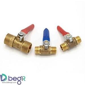 شیر 1/4*1/4 دسته گازی