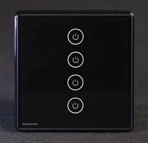 کلید چهار پل تاچ لمسی روشنایی ایرانی مدل وای‌فای ریموت .WiFi R.F فراهوش