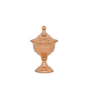 قندان مسی مدل پایه دار رز طرح دار زنجان کد za35202001