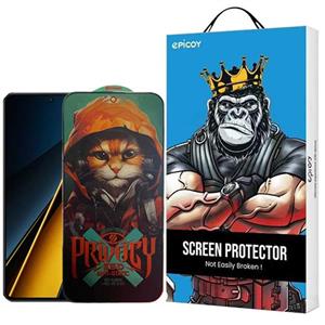 گلس حریم شخصی اپیکوی گوشی موبایل شیائومی Poco X6 Pro 5G- X6 5G- M6 Pro 4G- X6 Neo مدل Privacy Hoodie Cat
