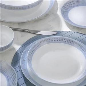 سرویس غذاخوری آرکوپال 26 پارچه قالب دیوالی طرح هرمس آبی گلدن اوپال