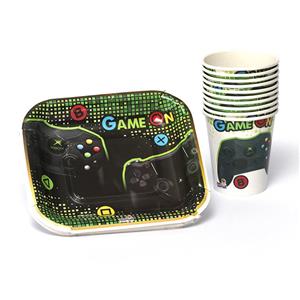 لیوان و پیش دستی تولد تم game بسته 10 عددی