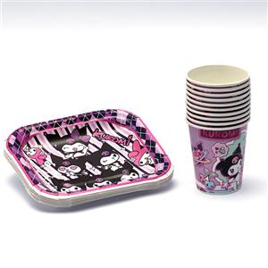 لیوان و پیش دستی تولد تم کرومی بسته 10 عددی