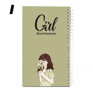 دفتر کاغذ مشکی سری Girl پیتیکو طرح 1