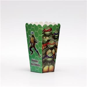 جعبه پاپ کورن تولد تم لاکپشت های نینجا بسته 10 عددی