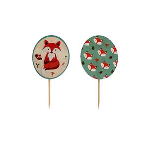 تاپر کوتاه تولد تم روباه بسته 10 عددی