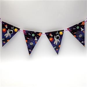 ریسه پرچمی تولد تم فضانورد بسته 10 عددی