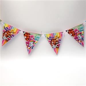 ریسه پرچمی تولد تم خرس های مهربان بسته 10 عددی