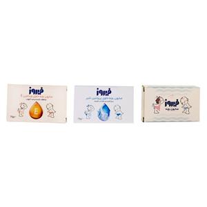 صابون بچه فیروز مدل ویتامینه و پروتئینه وزن 75 گرم بسته 3 عددی