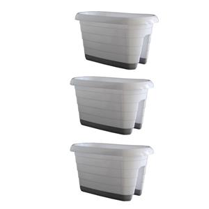 گلدان مدل نرده ای پلاستیکی کد FN2-3 مجموعه 3عددی