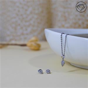 نیم ست نقره طرح برگ