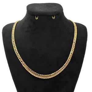 گردنبند طلا کم اجرت 18 عیار زنانه ناریا مدل حصیری کد 001