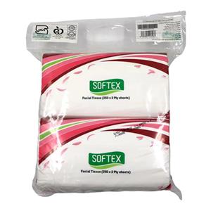 دستمال کاغذی سافتکس 250 برگ مدل 05 بسته 2 عددی