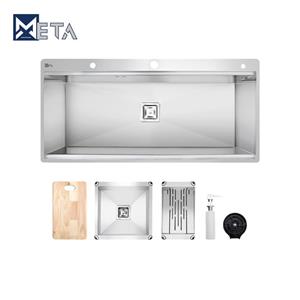 سینک ظرفشویی استیل متا مدل M104  توکار