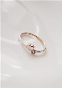 انگشتر زنانه نقره قلب و نگین کد 258