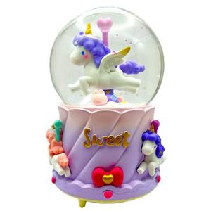 گوی موزیکال مدل پمپی Sweet طرح یونیکورن عاشق کد PAB1623.2