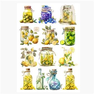 برچسب ترنسفر مدل شیشه گل مربا -