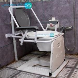 توالت فرنگی آسانا مدل دیواری مبله همراه با قیف