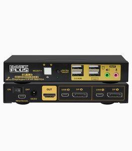 کی وی ام سوییچ Dispalyport دو پورت کی نت پلاس مدل KP-SWKDP02