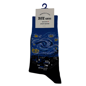 جوراب مردانه / زنانه ساقدار برند رز طرح شب‌ های پرستاره ونگوگ 