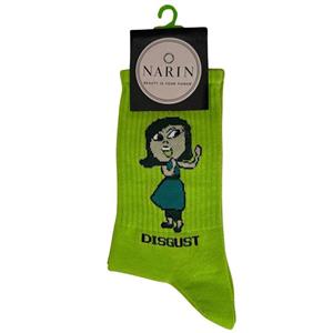 جوراب  زنانه ساقدار طرح Disgust کد 1208