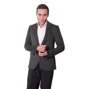 کت مردانه مدل SSTT رنگ ذغالی