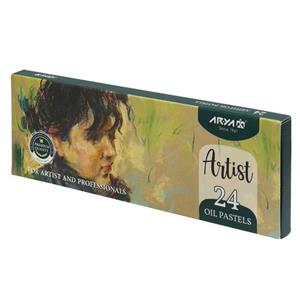 پاستل روغنی ۲۴ رنگ آریا ارتیست