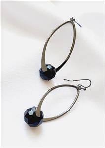 گوشواره زنانه آویز بلند تک کریستال کد 1003