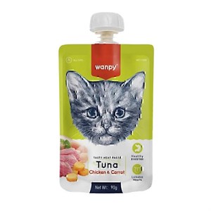 پودینگ گربه ونپی مدل ماهی تن و مرغ و هویج وزن 90 گرم بسته 10 عددی