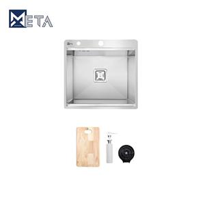 سینک ظرفشویی استیل متا مدل M52.5 توکار