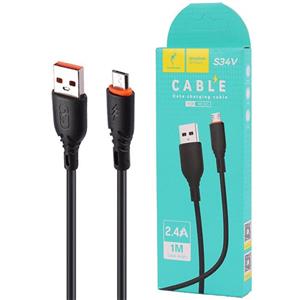 کابل میکرو یو اس بی فست شارژ Sky Dolphin S34V 2.4A 1m