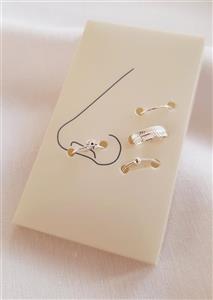 پرسینگ زنانه بینی نقره مدل1