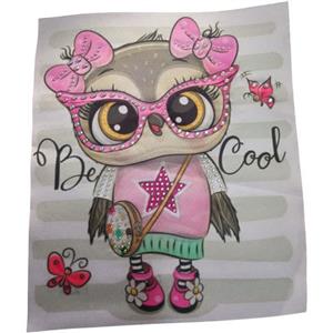 استیکر دوختنی تلفیق پارچه و نگین کد 44