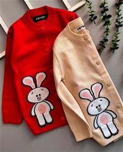 ژاکت بافت بچگانه طرح خرگوش کد gha091