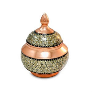 قندان مس و خاتم 18 سانتی کد 353
